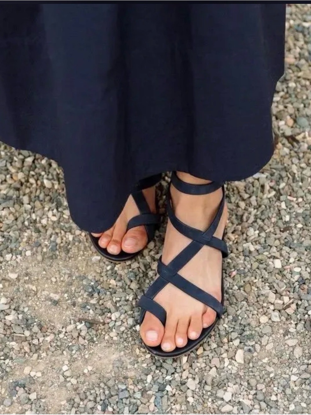 Jenni Kayne Oiled Leather Strappy Sandals Size 38 NWOT